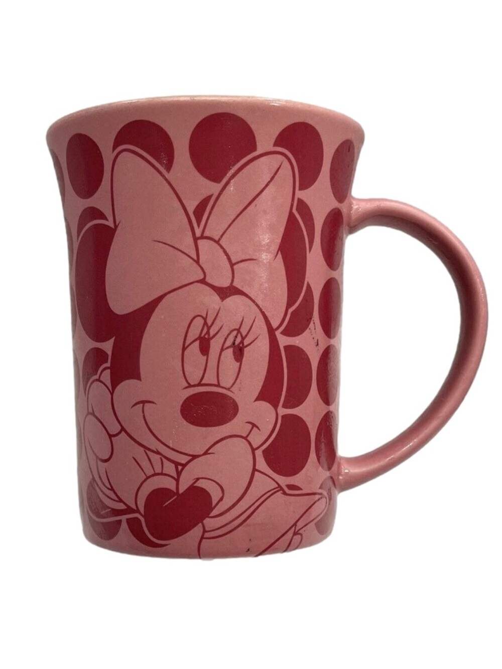 WALT DISNEY WORLD Minnie Mouse Pink and Lime Green Coffee Tea Mug 16oz